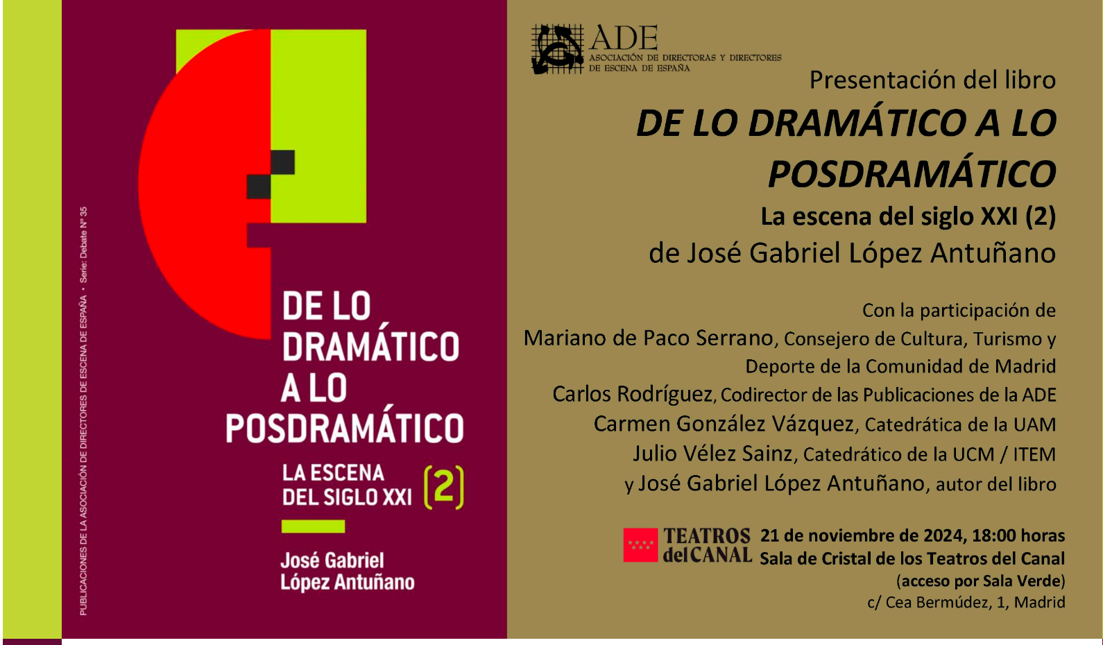 presentación de lo dramático a lo postdramático